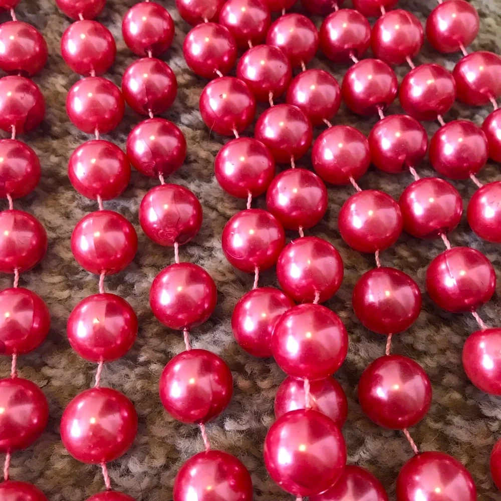 NWT 3 vintage matte rose bead garlands